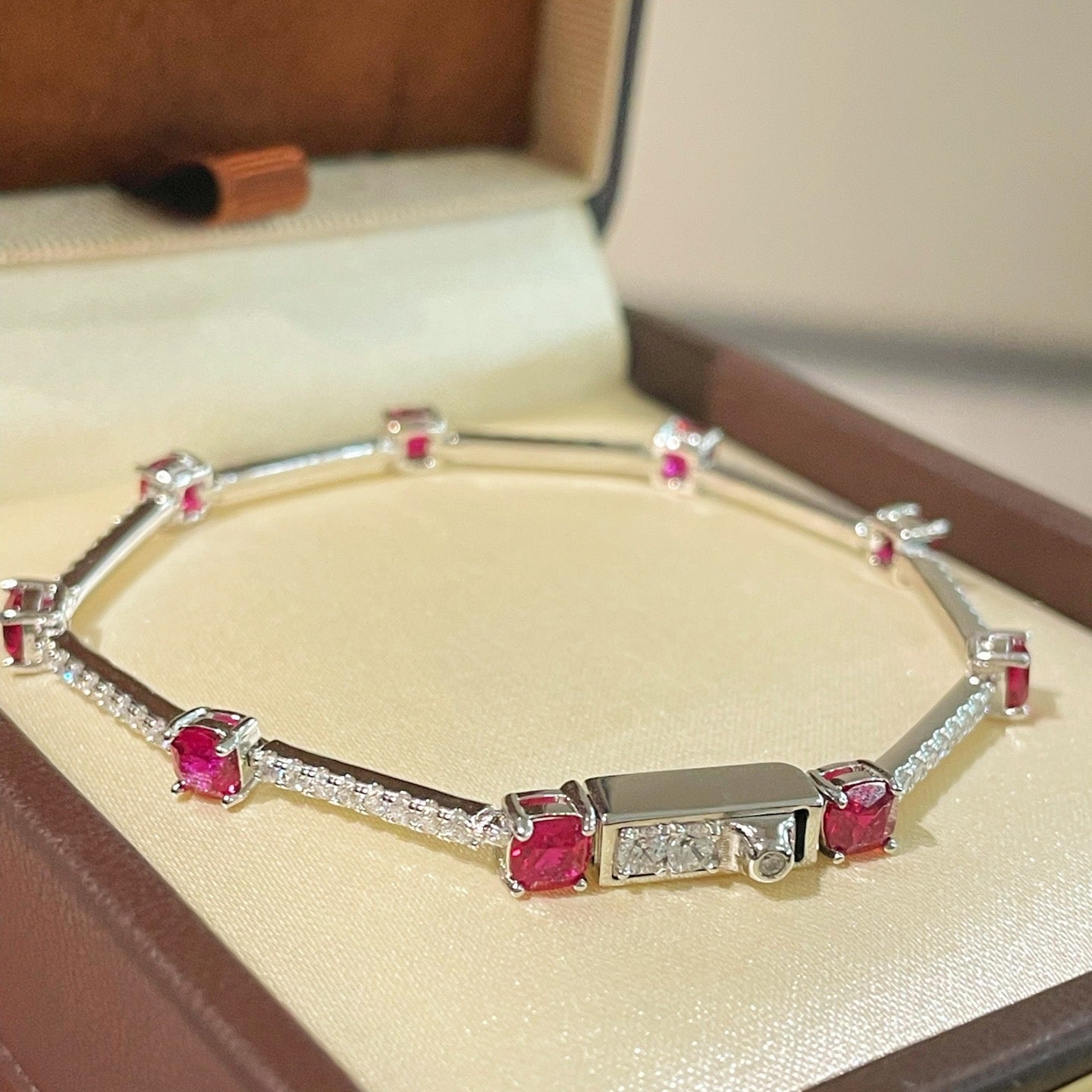 Ruby T - Bar & Diamond Accent Bracelet - floysun