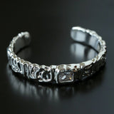 Ruched Lava Textured Open Cuff Bracelet - floysun