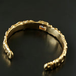 Ruched Lava Textured Open Cuff Bracelet - floysun