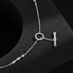 S925 Gold - Plated Emerald CZ Necklace - floysun