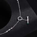 S925 Gold - Plated Emerald CZ Necklace - floysun