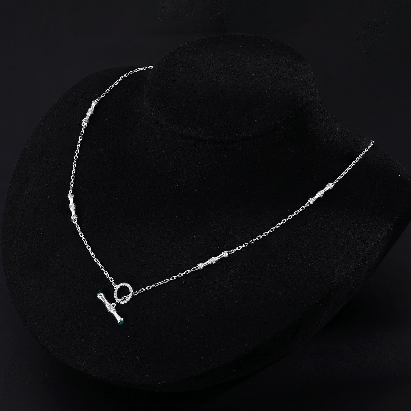 S925 Gold - Plated Emerald CZ Necklace - floysun