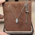 S925 Gold - Plated Marquise CZ Geometric Necklace - floysun