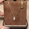 S925 Gold - Plated Marquise CZ Geometric Necklace - floysun