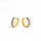 S925 Gold - Plated Sandblasted CZ Hoop Earrings - floysun