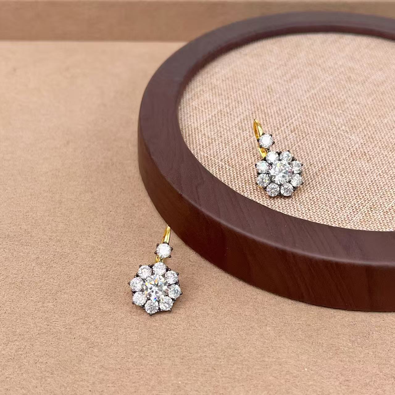 S925 Gold - Plated Sunflower CZ Earrings - floysun