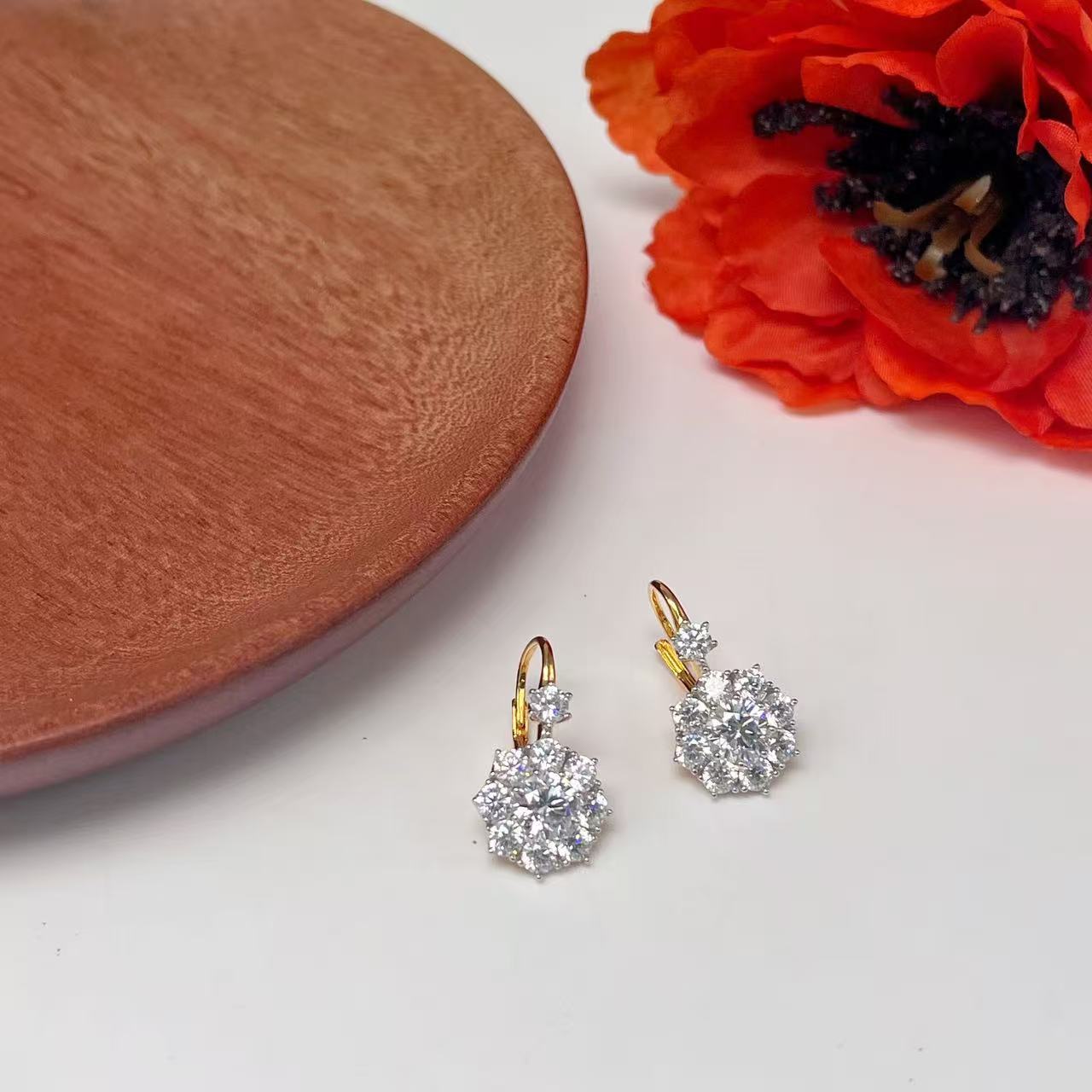 S925 Gold - Plated Sunflower CZ Earrings - floysun
