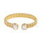 S925 Gold - Plated Woven Open Bangle - floysun