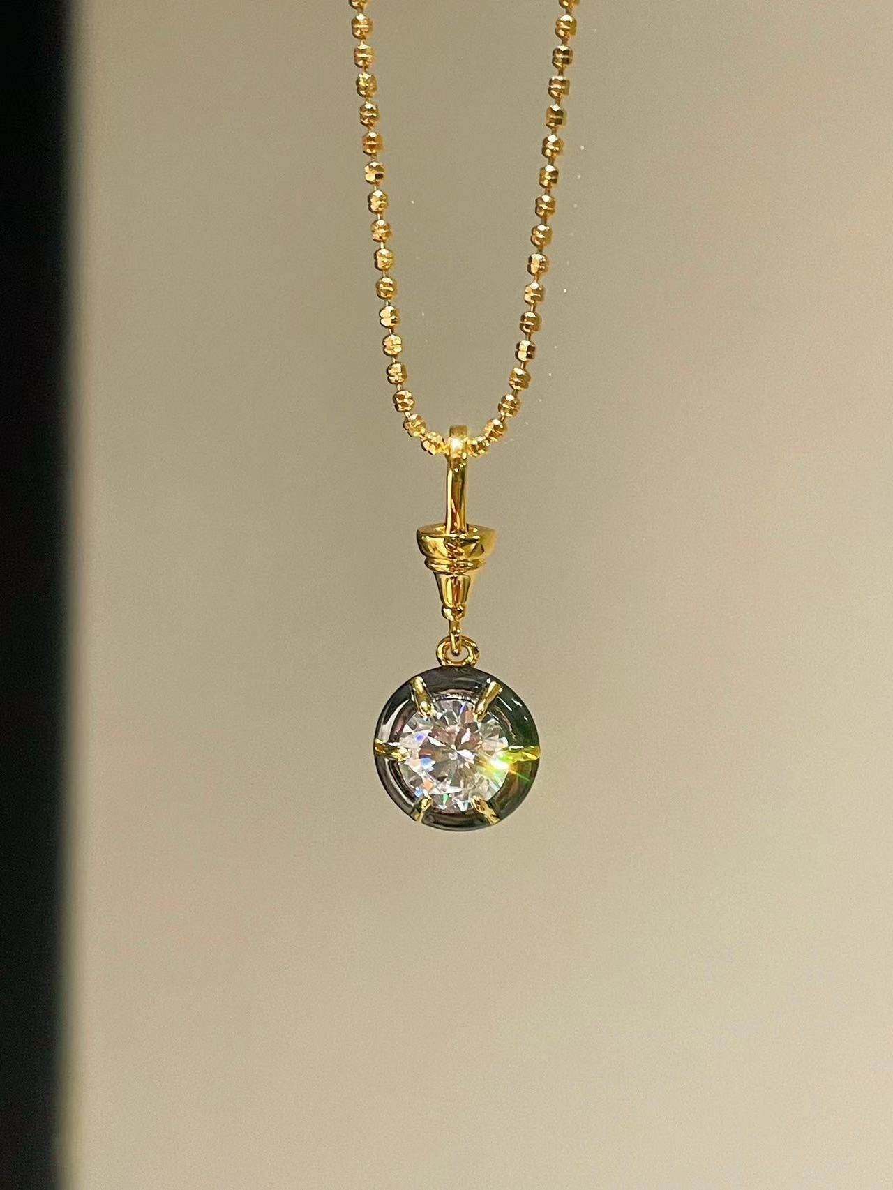 S925 Silver Gold Plated Square Bead Chain Necklace - floysun