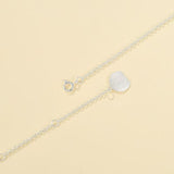 S925 Sterling Silver Daisy Red Agate Pendant Necklace - floysun