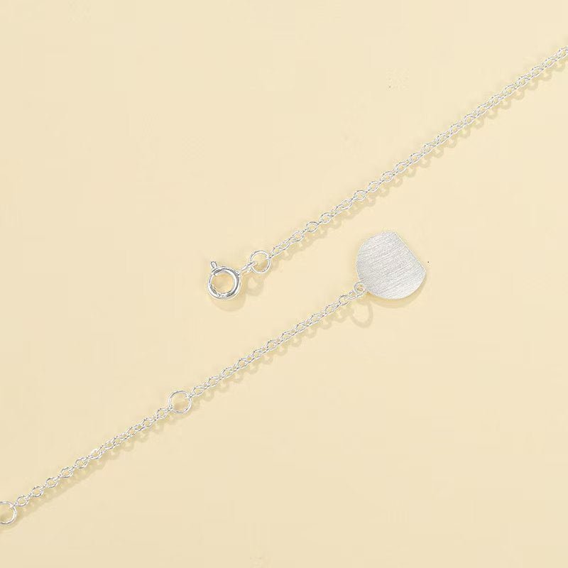 S925 Sterling Silver Daisy Red Agate Pendant Necklace - floysun