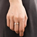 S925 Sterling Silver Embracing Ocean Ring - Organic Texturized Adjustable Band Ring - floysun