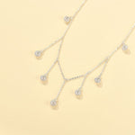 S925 Sterling Silver Floral Fringe Necklace - floysun