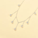 S925 Sterling Silver Floral Fringe Necklace - floysun