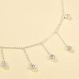 S925 Sterling Silver Floral Fringe Necklace - floysun
