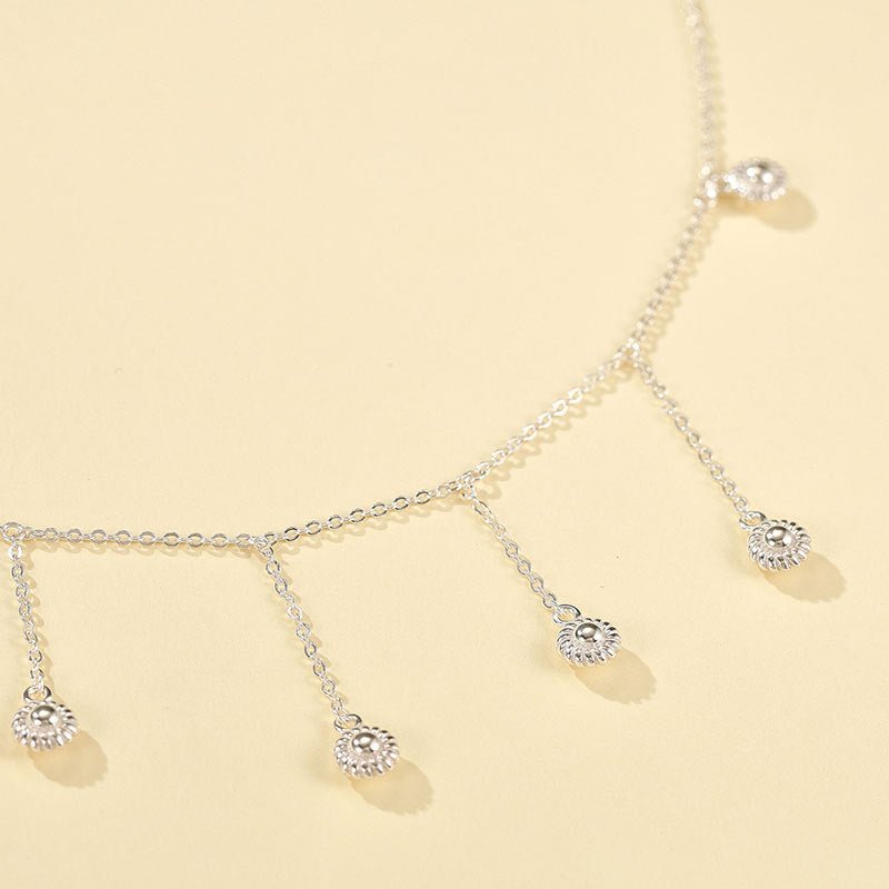 S925 Sterling Silver Floral Fringe Necklace - floysun