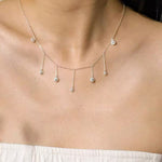 S925 Sterling Silver Floral Fringe Necklace - floysun