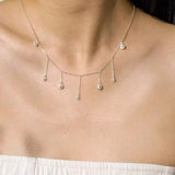 S925 Sterling Silver Floral Fringe Necklace - floysun
