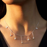 S925 Sterling Silver Floral Fringe Necklace - floysun