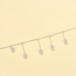 S925 Sterling Silver Floral Fringe Necklace - floysun