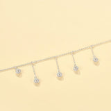 S925 Sterling Silver Floral Fringe Necklace - floysun