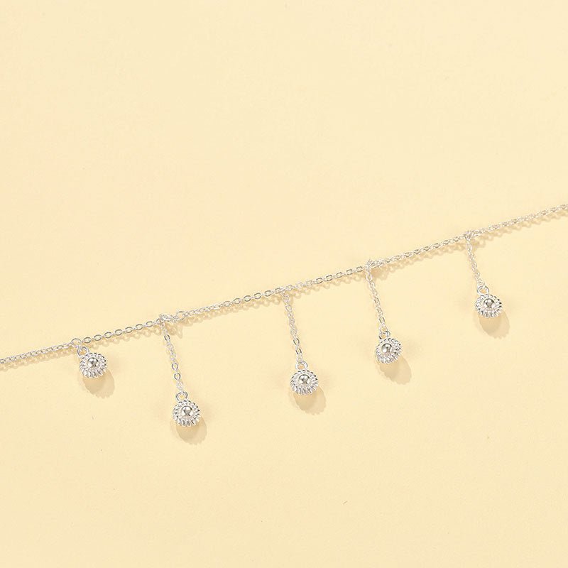 S925 Sterling Silver Floral Fringe Necklace - floysun