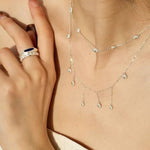 S925 Sterling Silver Floral Fringe Necklace - floysun