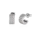 S925 Sterling Silver Full CZ Hoop Earrings - floysun