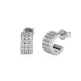 S925 Sterling Silver Full CZ Hoop Earrings - floysun