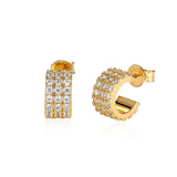 S925 Sterling Silver Full CZ Hoop Earrings - floysun