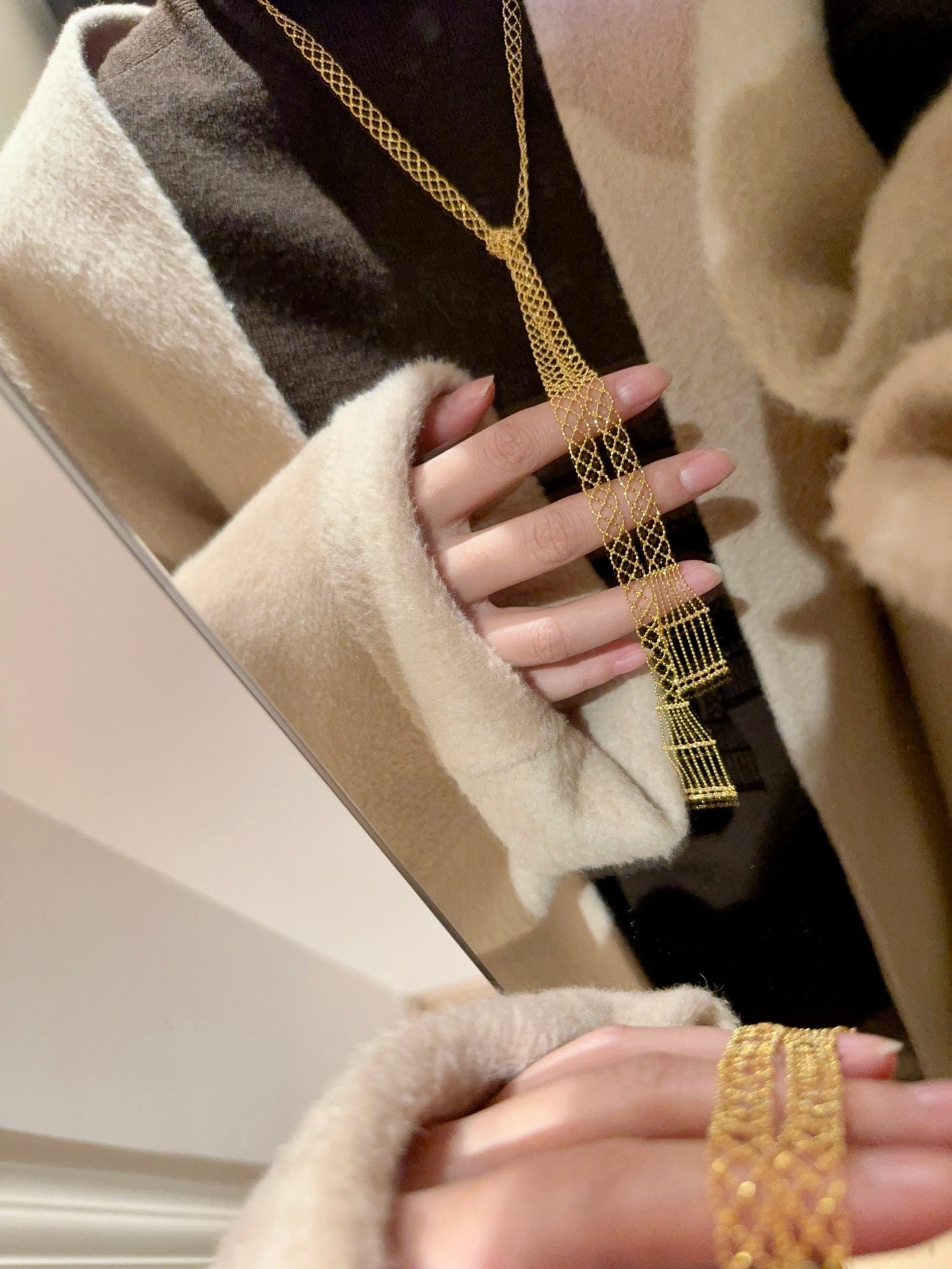 S925 Sterling Silver Handmade Lace Scarf Necklace - floysun