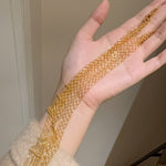 S925 Sterling Silver Handmade Lace Scarf Necklace - floysun