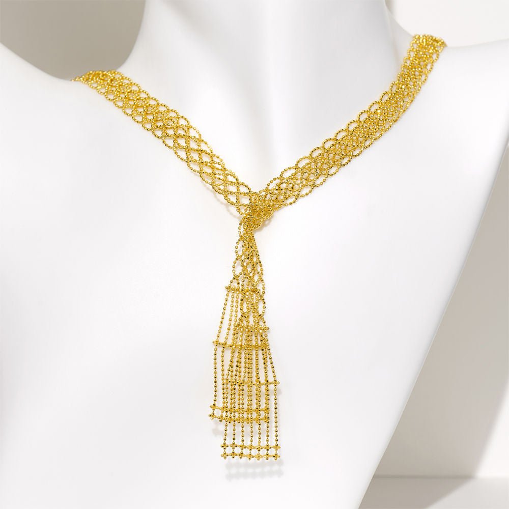 S925 Sterling Silver Handmade Lace Scarf Necklace - floysun