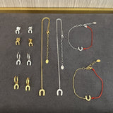 S925 Sterling Silver Lucky Horseshoe Stud Earrings - floysun