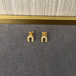 S925 Sterling Silver Lucky Horseshoe Stud Earrings - floysun