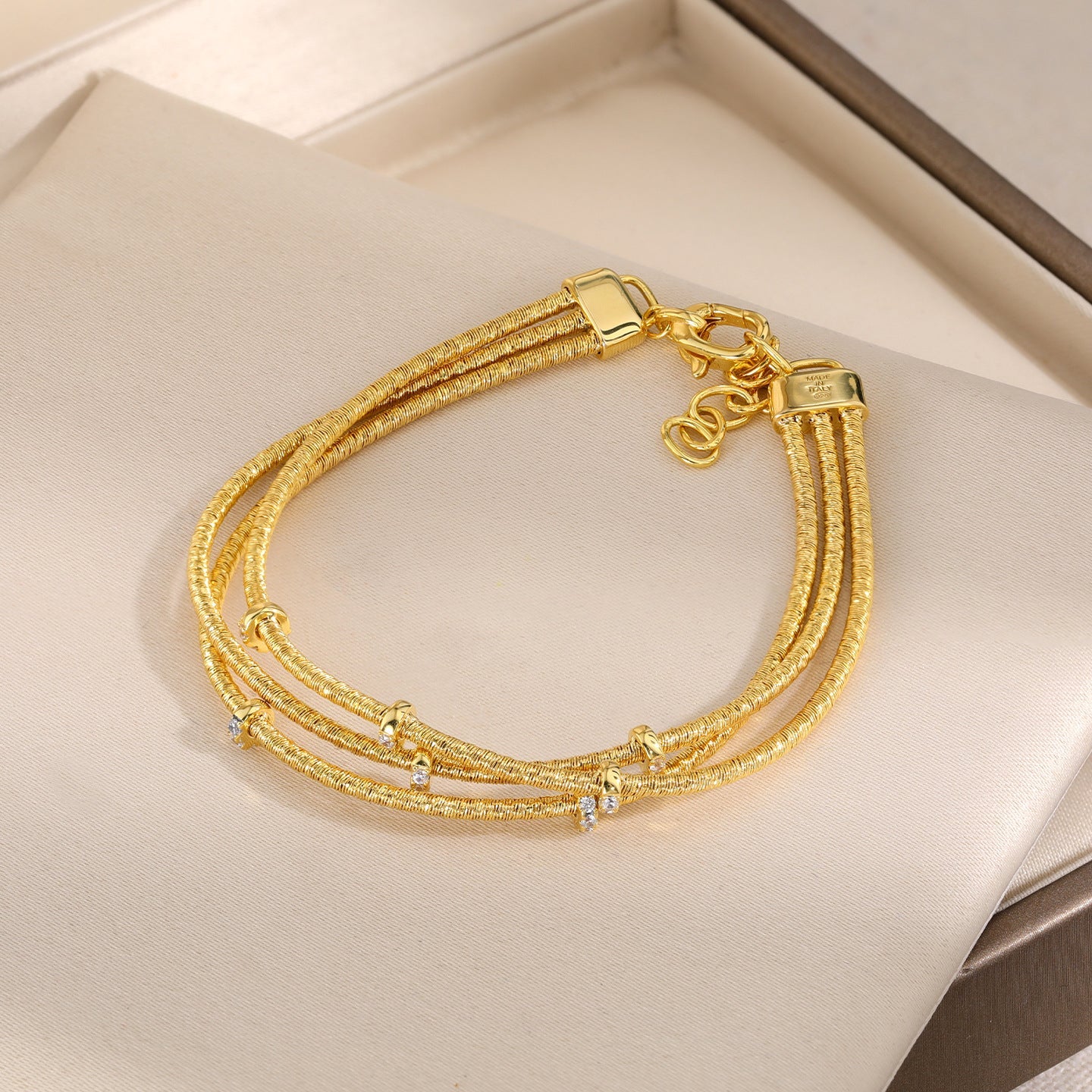 S925 Sterling Silver Stardust Triple - Strand Braided Bracelet - floysun