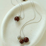 Sandalwood & Glass Bead Pendant Necklace - floysun
