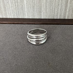Sculpted Flow 925 Sterling Silver Statement Ring - Silver - floysun