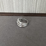 Sculpted Flow 925 Sterling Silver Statement Ring - Silver - floysun
