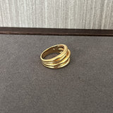 Sculpted Flow 925 Sterling Silver Statement Ring - Silver - floysun