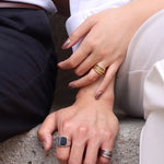 Sculpted Flow 925 Sterling Silver Statement Ring - Silver - floysun