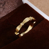 Sculpted Ribbon Wrap Band Ring - floysun