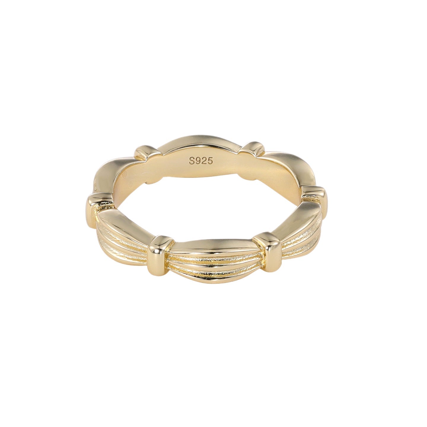 Sculpted Ribbon Wrap Band Ring - floysun