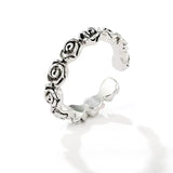 Sculpted Rose Garland Adjustable Ring - floysun