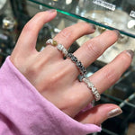 Sculpted Rose Garland Adjustable Ring - floysun
