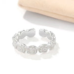 Sculpted Rose Garland Adjustable Ring - floysun