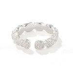 Sculpted Rose Garland Adjustable Ring - floysun