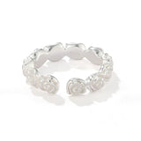 Sculpted Rose Garland Adjustable Ring - floysun