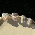 Sculptural Baroque Freshwater Pearl Cluster Stud Earrings - floysun
