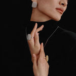 Sculptural Cage Geometric Lattice Stud Earrings - Modern Openwork Grid Disc Ear Droppers - floysun